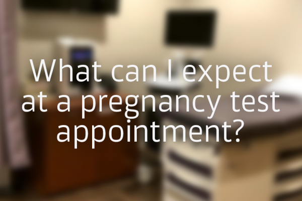 What can I expect at a pregnancy test appointment?